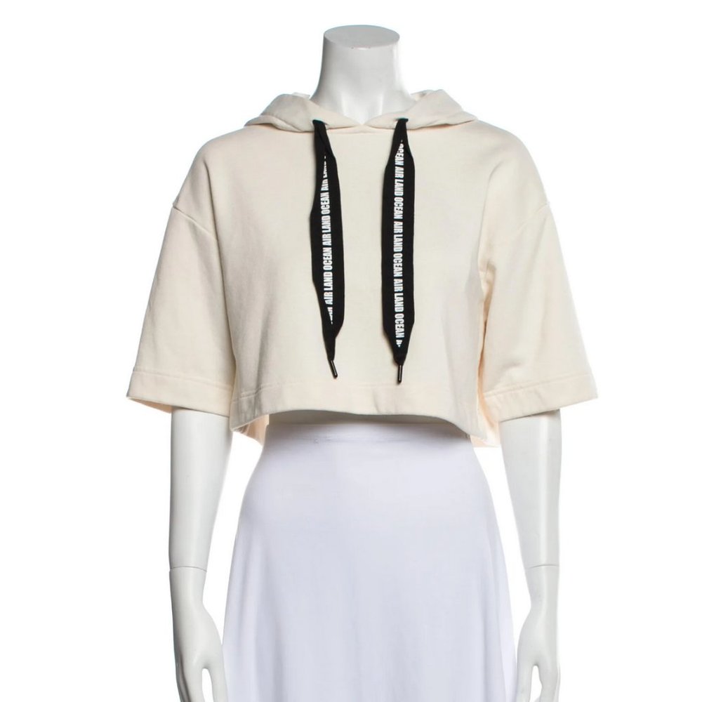 ALO LOGO Short Sleeve Cropped Sweatshirt